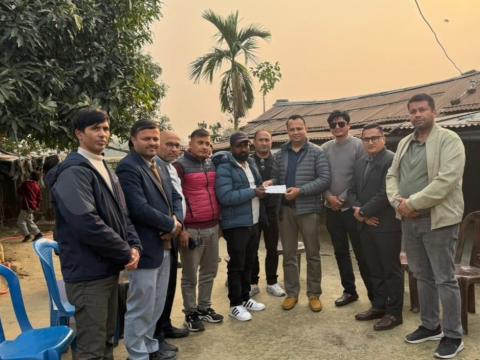 आर्यनको उपचारमा इक्यान झापाको आर्थिक सहयोग